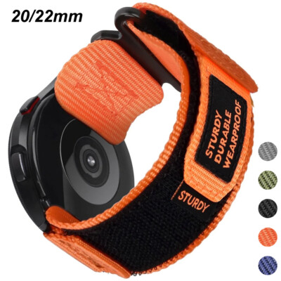 Compatible With Samsung Galaxy Watch Band Rugged Nylon Strap With Woven Loop