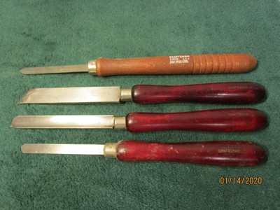Set of 4 Craftsman Woodworking Chisels Wood Handle Made in 