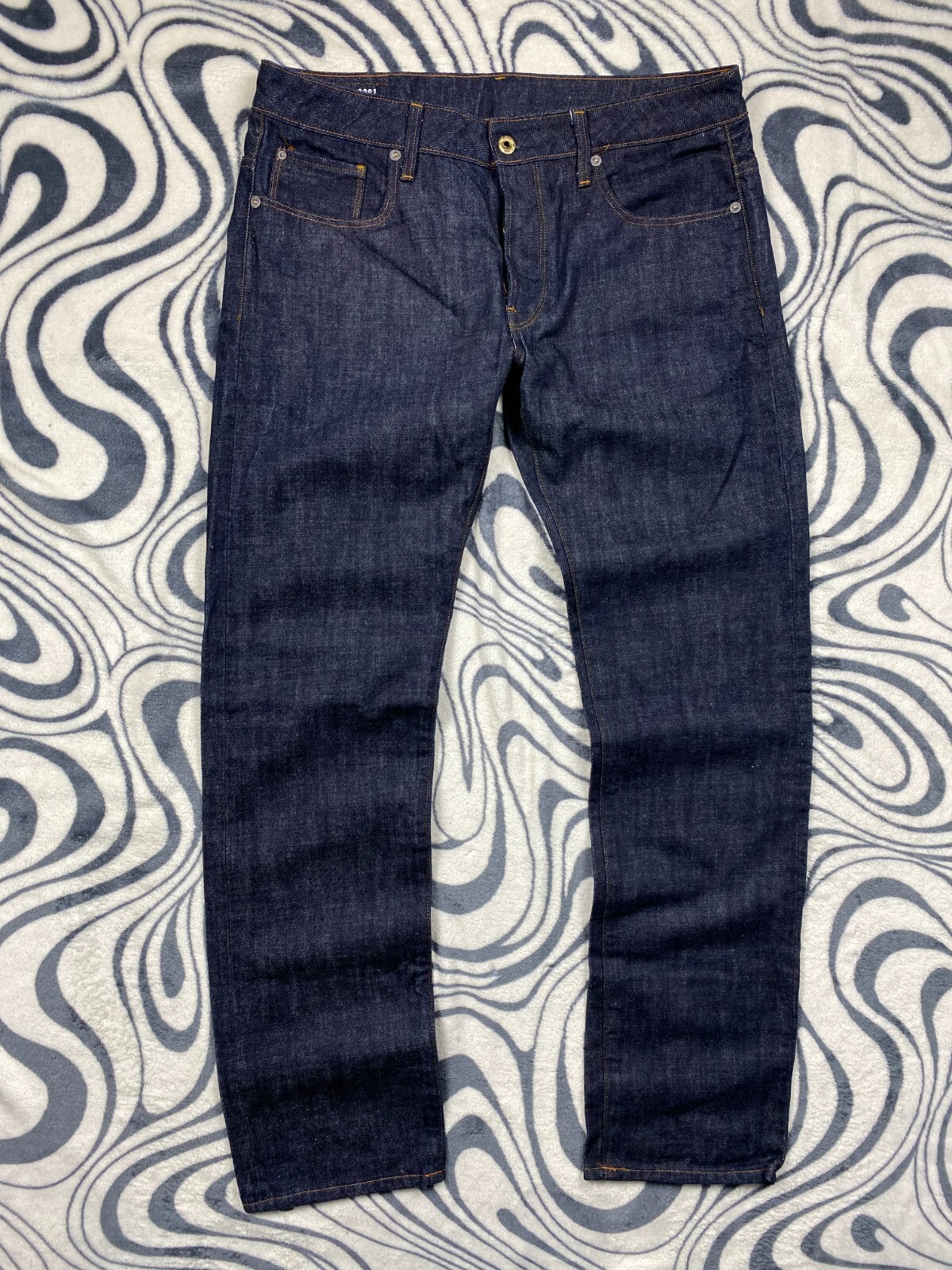 Great G-Star Raw 3301 Straight Jeans Men's Denim Pants Blue Y2K