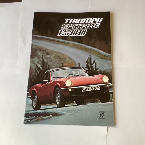 TRIUMPH SPITFIRE 1500 Car Sales Brochure Jan 1975 T1143/1.75 Excellent Condition - Afbeelding 1 van 16