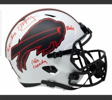 Jim Kelly, Thurman Thomas, & Andre Reed Signed Bills Full-Size Helmet
