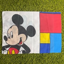 VTG Disney Mickey Mouse Minnie Mouse Double Sided Standard Pillowcase USA Fabric