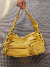 Nicoli Italian Leather Yellow Shoulder Bag