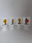Vintage 1975 Warner Bros. Four Milk Glass Marriott's Great America