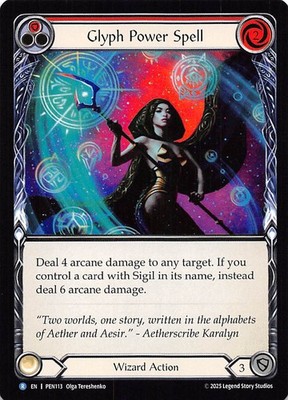 Glyph Power Spell (Red) PEN113 Compendium of Rathe Flesh and Blood
