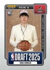 25 PANINI INSTANT NBA DRAFT NIGHT 16 HANSEN YANG POR TRAILBLAZERS ROOKIE PRESALE