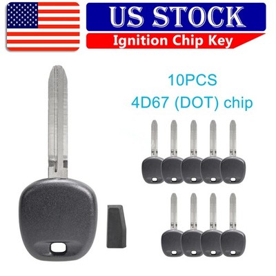 Lot 10 Replacement Uncut Ignition Car Key Transponder Chip for 4D 67 TOY44D-PT