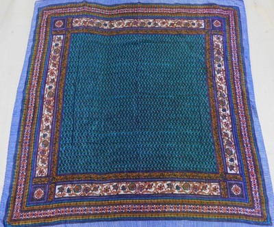 SCHAL 100% REINE SEIDE SILK SOIE VINTAGE DAMEN (1562) 84cm x 88cm