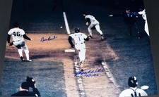 BILL BUCKNER & MOOKIE WILSON SIGNED METS RED SOX 1986 WORLD SERIES 16x20 PHOTO