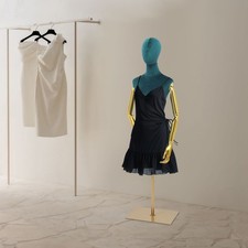 Dress Form Female Mannequin with Base Green Velvet 59-78inch Adjustable Height