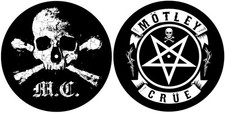 Authentic Motley Crue Skull  Pentagram Slipmat Set NEW