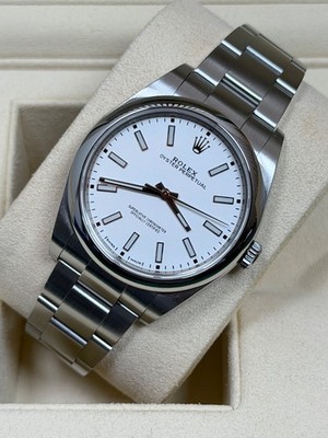 Rolex Oyster Perpetual 39 Weiß / 2019 / Full Set / Top Zustand