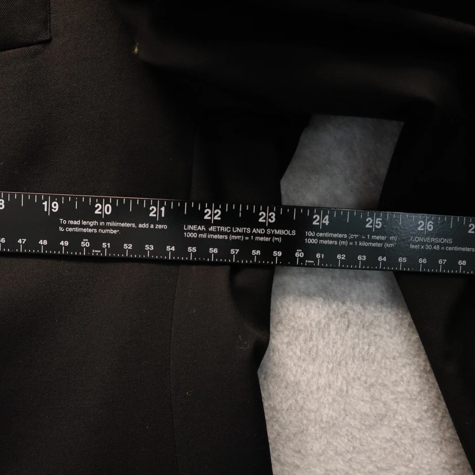 Костюм шерстяной мужской Calvin Klein Blazer 46R на 3 пуговицах куртка пальто официальный черный - Изображение 4 из 4