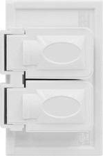 Horizontal Weatherproof Duplex Receptacle Wall Plate, Outdoor Electrical Outlet