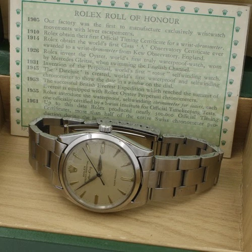 Men's Rolex OP Air-King Ref.#5500 34mm Silver Dial Watch W258057-2