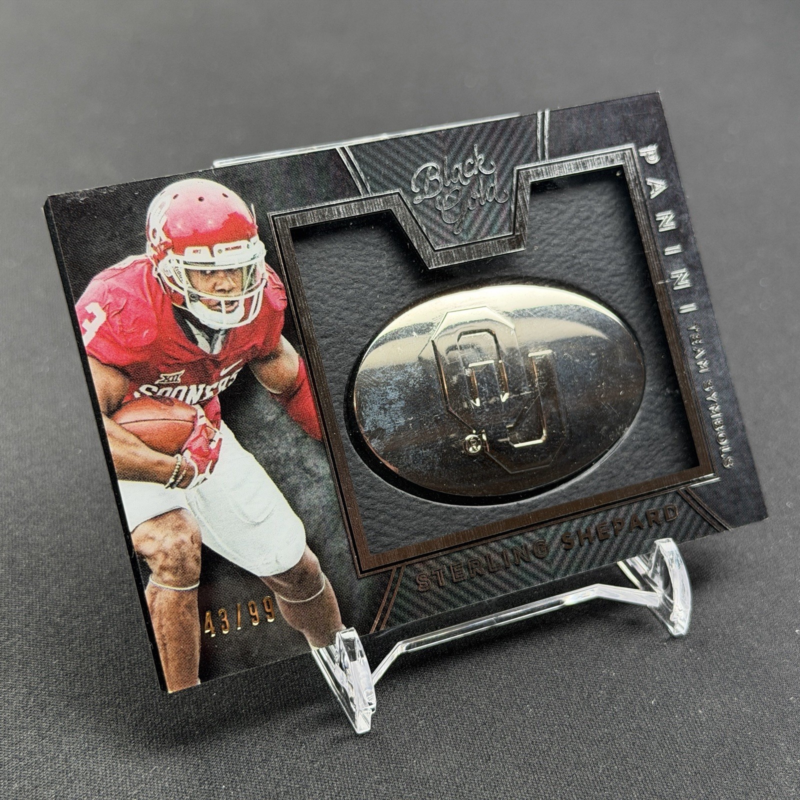 2016 Sterling Shepard Panini Black Gold Oklahoma OU Team Symbols /99