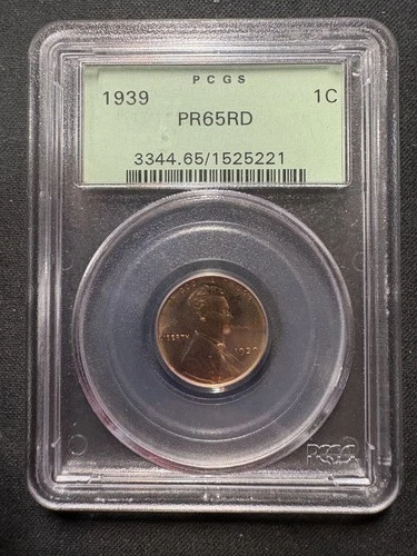 1939 Proof Lincoln One Cent 1c Penny PCGS PR66RD - Old Green Holder