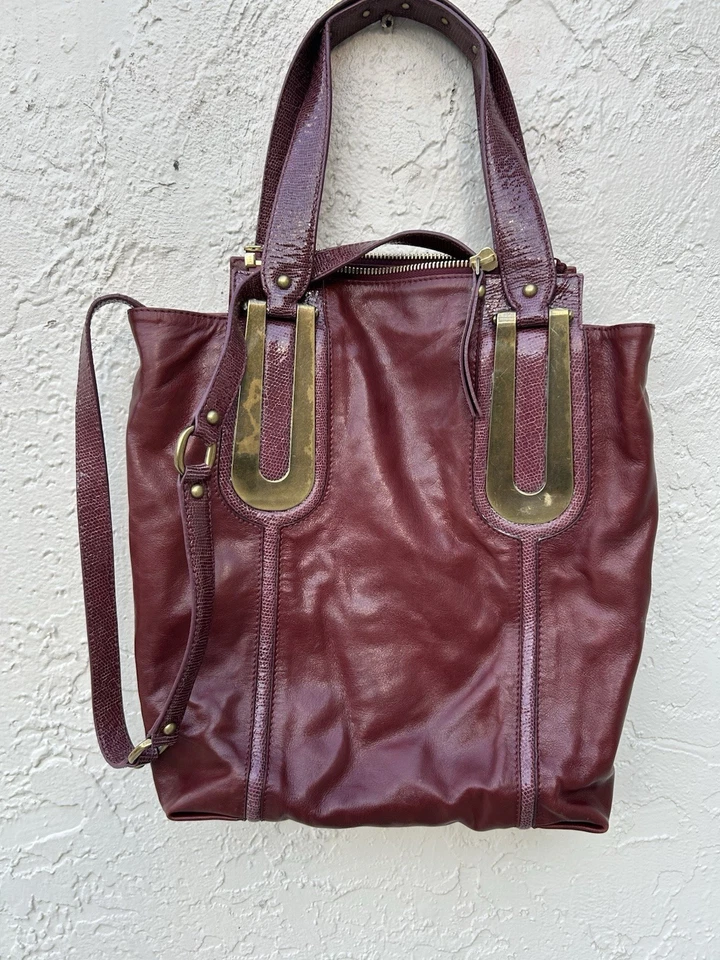 Elie Tahari  Shoulder Bag Large Burgundy  - Image 2 of 4