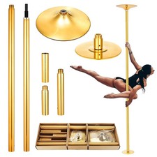 45mm Electroplated Finish Dance Pole Full Kit Removable Stripper Dancing