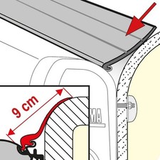 Fiamma Motorhome Rain Guard L 9cm Awning Seal Sold Per Metre &ndash; 04629-01-