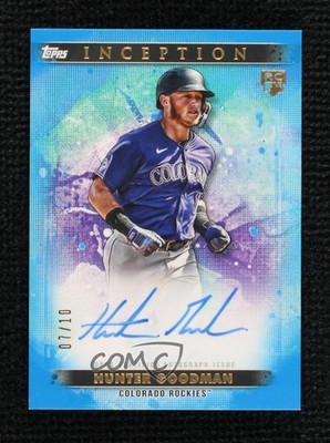 2024 Topps Inception Blue 7/10 Hunter Goodman #BRES-HG Auto RC 08v9