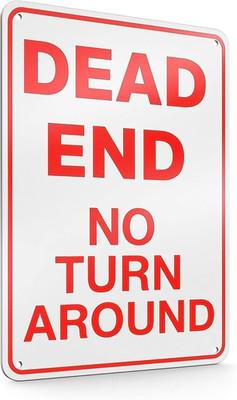 Reflective Dead End Sign, 8X12 Aluminum No Turn around Driveway Sign, Weather Re