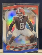 2025 Panini Prizm Jeremiah Owusu-Koramoah Red, White & Blue Prizm #159 Browns