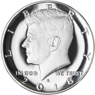 2018 S PROOF SILVER KENNEDY HALF DOLLAR