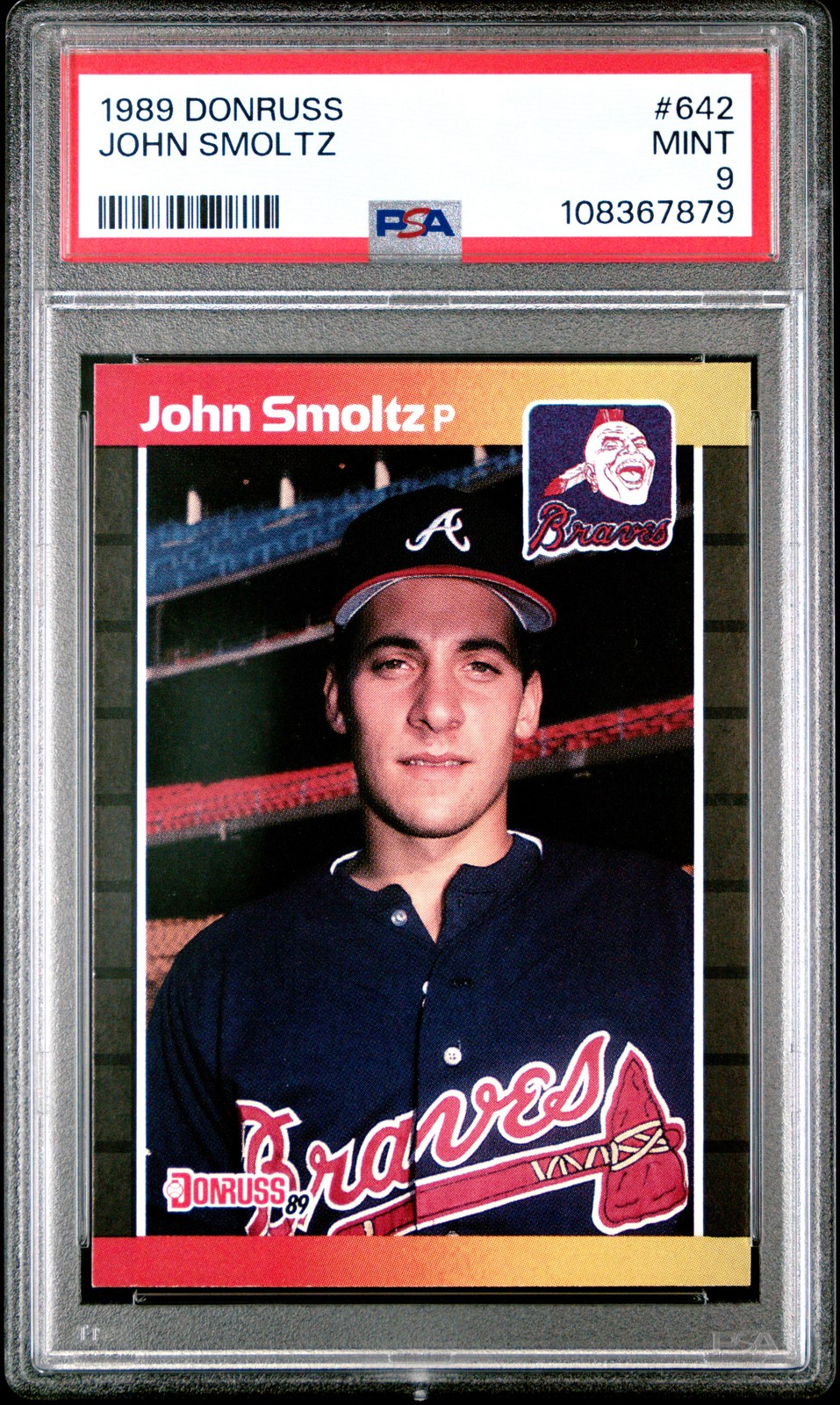 1989 Donruss #642 John Smoltz PSA 9 RC