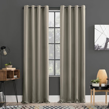 Soho 2-Pack Blackout Energy Efficient Grommet Curtain Panel Pair, 54" X 84", Sto