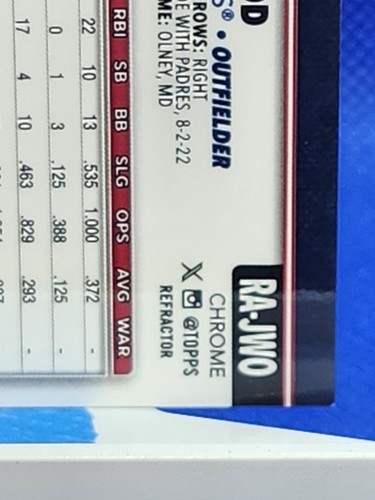 James Wood 2025 Topps Chrome Baseball Refractor Auto /499 Washington Nationals - Picture 5 of 10