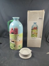 Waxcessories Horse and Barn Glowing Tea Light Luminaria Jar Horse 8 1/4” T NIB