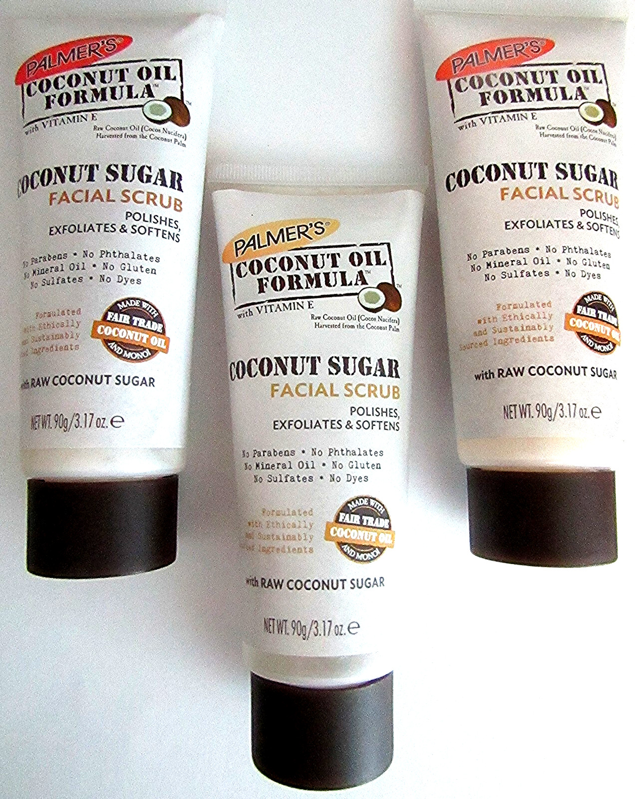 3-Pack Palmer's Coconut Oil Formula Coconut Sugar Facial Scr
