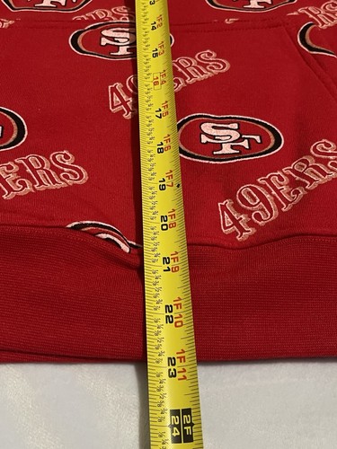 NWT NFL San Francisco 49ers Red Hooded Hoodie w/ Pocket - Youth XL 18/20 - Picture 16 of 18