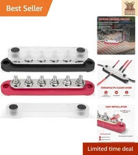 Power Distribution Block with Open Frame & Flame-Resistant Base for 48V Systems