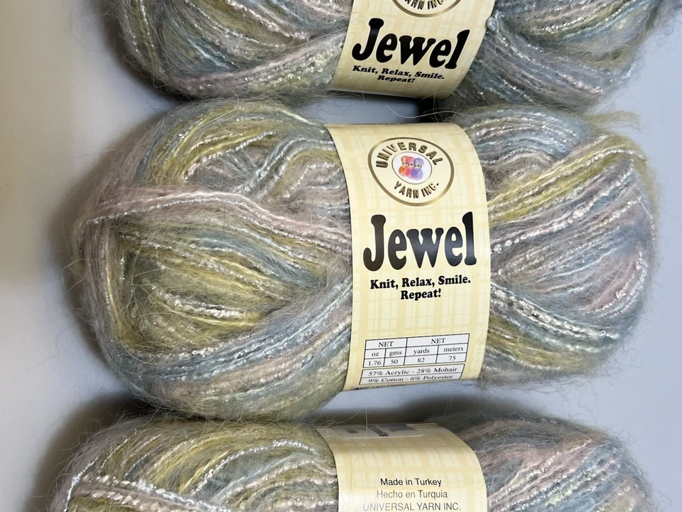 Универсальная пряжа GEM AURORA BOREALIS смесь акрила/мохера 1,75 унции ea. Набор из 4 - Изображение 2 из 4