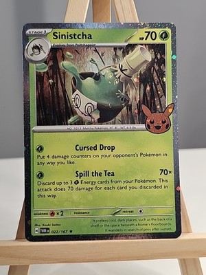 Sinistcha (Cosmos Holo) 022/167 Twilight Masquerade Stamped Trick or Trade 