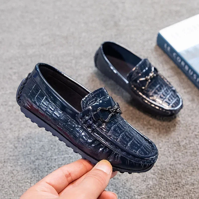 Fashion Boys Casual Shoes Round-toe Soft Comfortable Loafers Children Kids Flats - Image 4 of 4
