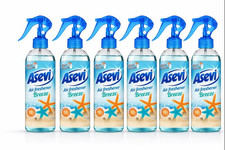 Asevi Breeze Air Freshener Spray 400ml Ocean Brisa Fabric & Room Freshener x6