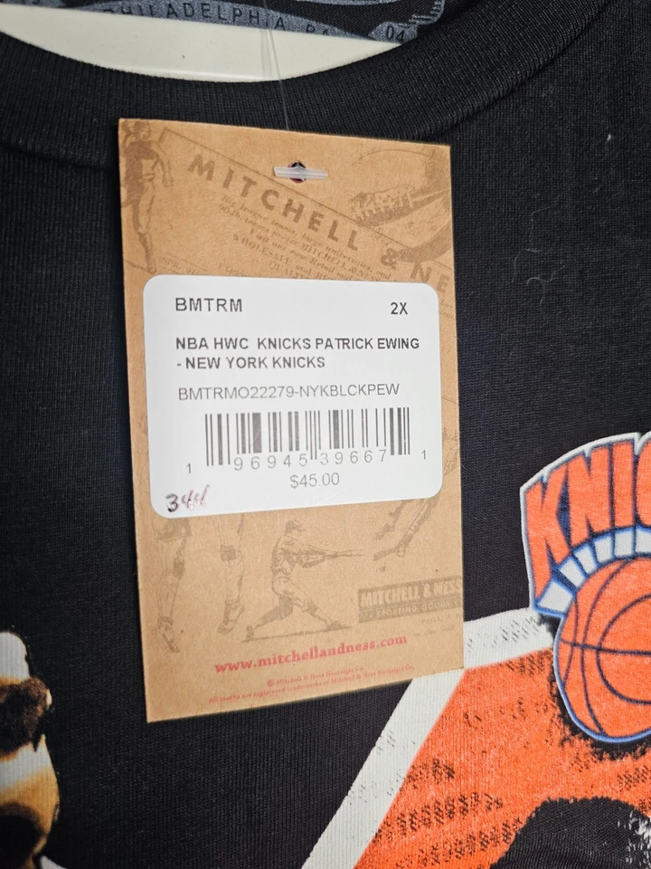 New Mitchell & Ness Patrick Ewing Big Fat Head T-Shirt NY Knicks NWT sz XXL - Image 2 of 4