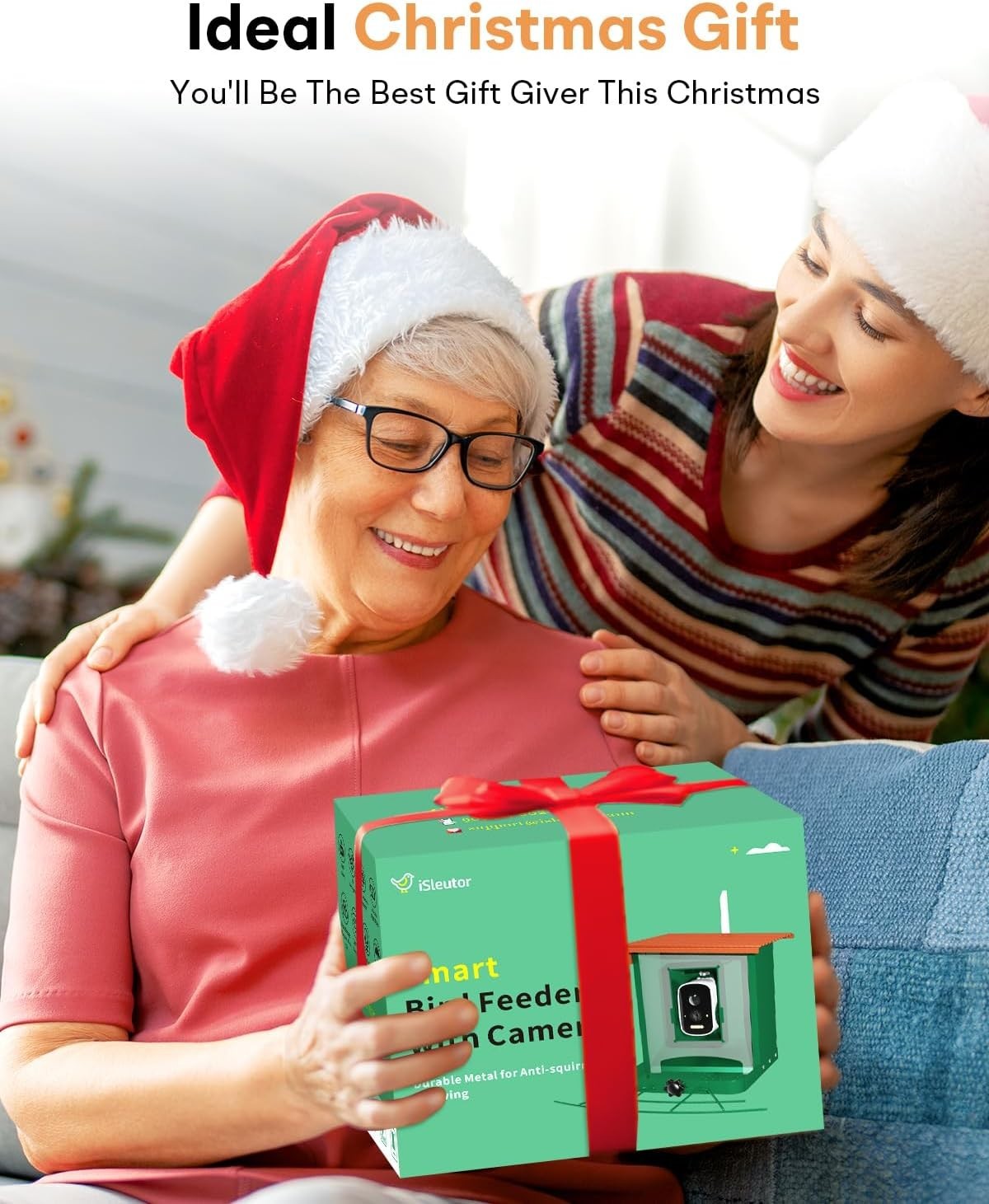 AI-Powered Bird Feeder with Camera - 2.1L Metal Design & Live Notifications