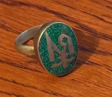 Turquoise Tibetan OM ring