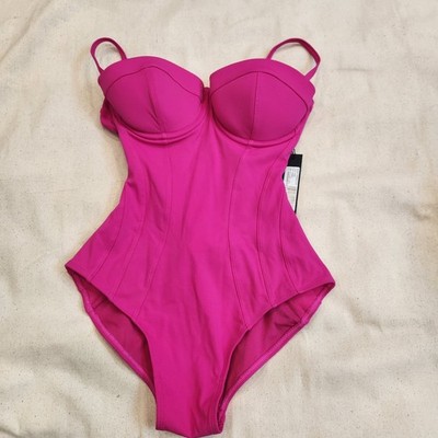 New TA3 Pink Pushy XS Short D / DD One Piece Swimsuit body sculpt Corset