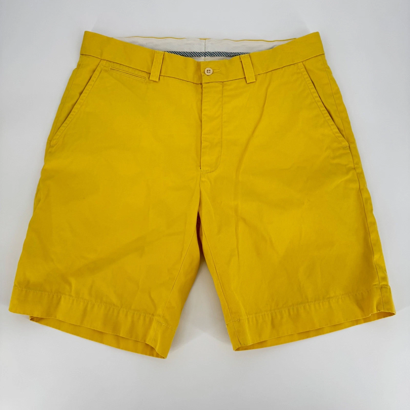 Polo Ralph Lauren Chino Shorts Mens 33 Yellow Classic Fit Cotton Preppy