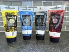 Speedball Water Soluble Block Printing Ink- 4 Colors 1.25 Oz - Satiny Finish