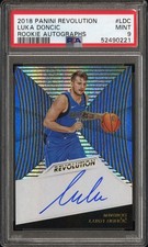 2018-19 Panini Revolution Luka Doncic RC On Card Auto #RA-LDC Dallas Mavs PSA 9