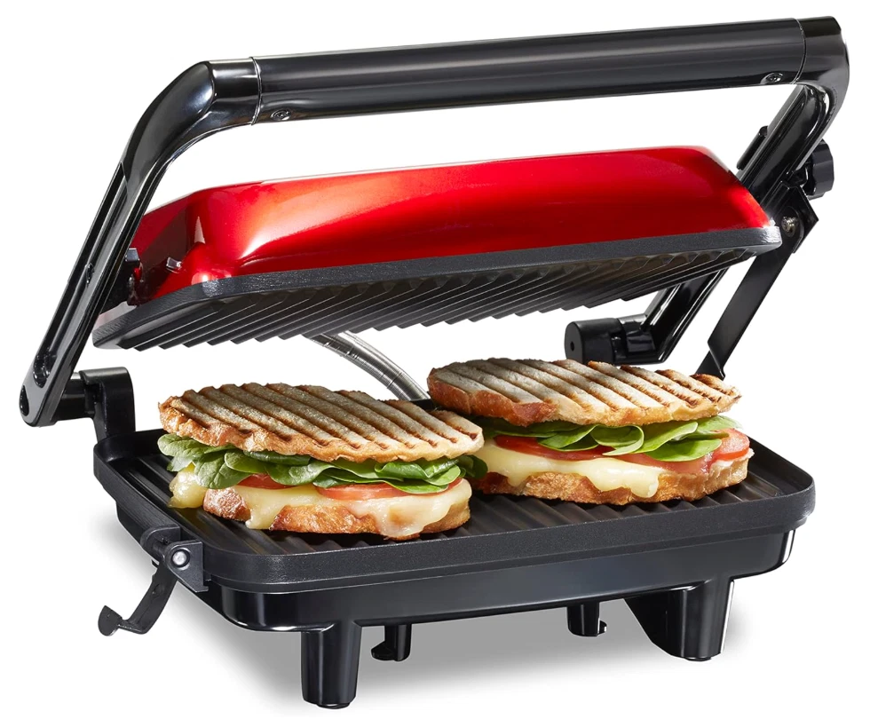 Hamilton Beach Apple Red Panini Press Sandwich Toaster Grill ST26 M: 25462Z Clen