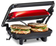 Hamilton Beach Apple Red Panini Press Sandwic...