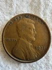 Lincoln Wheat Small Cent 1911 S Circulated Bronze BN US One Cent Coin