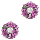  2 PCS Kranz Künstlich Kunstkranz Festival Schmuck Weihnachtsfeier Ornament